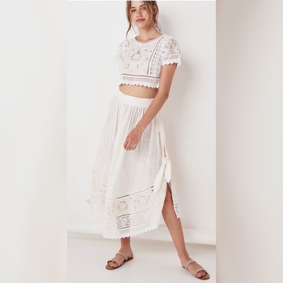 Spell & Gypsy ABIGAIL LACE TIE SIDE SKIRT S - Picture 6 of 7